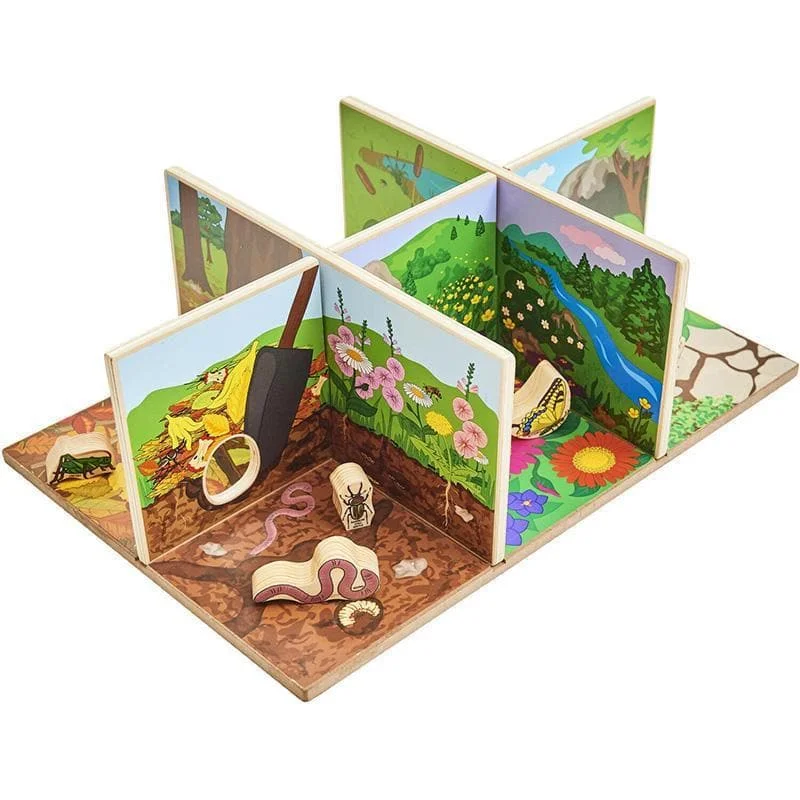 Wooden Toy Truck with Detachable Trailer for Imaginative Play and Cargo TransportPretend N' Play - Minibeasts Wooden Toy Truck with Detachable Trailer for Imaginative Play and Cargo TransportPretend N' Play - Minibeasts