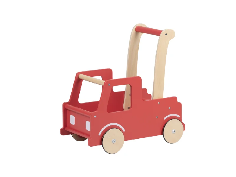 Natural Finish Wooden Pull - Along Toy Duck with Wheels for Toddler Outdoor PlayPush truck Firetruck red Natural Finish Wooden Pull - Along Toy Duck with Wheels for Toddler Outdoor PlayPush truck Firetruck red