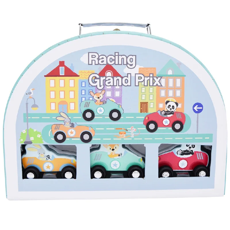 Hand - Painted Wooden Doll Set with Dresses and Accessories for Pretend PlaytimeRacing Grand Prix Hand - Painted Wooden Doll Set with Dresses and Accessories for Pretend PlaytimeRacing Grand Prix