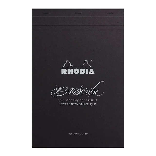 Rhodia Pascribe Calligraphy Carb'on Black Pad A4+ Lined