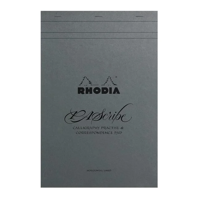 Rhodia Pascribe Calligraphy Maya Grey Pad A4+ Lined
