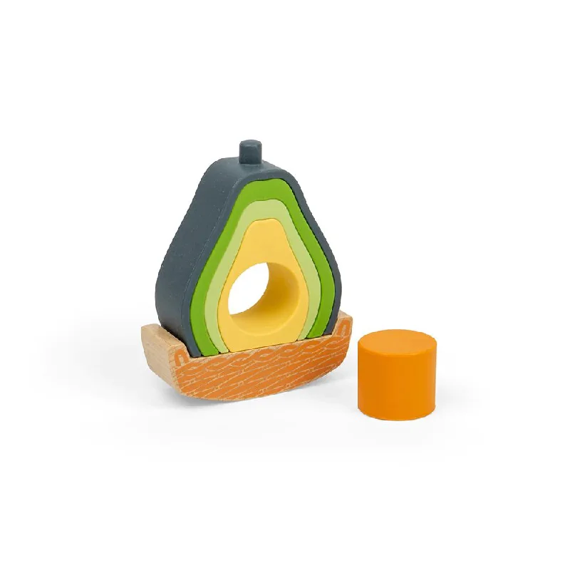 Natural Finish Wooden Pull - Along Wagon for Outdoor Toy Transport and PlayRocking Avocado Natural Finish Wooden Pull - Along Wagon for Outdoor Toy Transport and PlayRocking Avocado