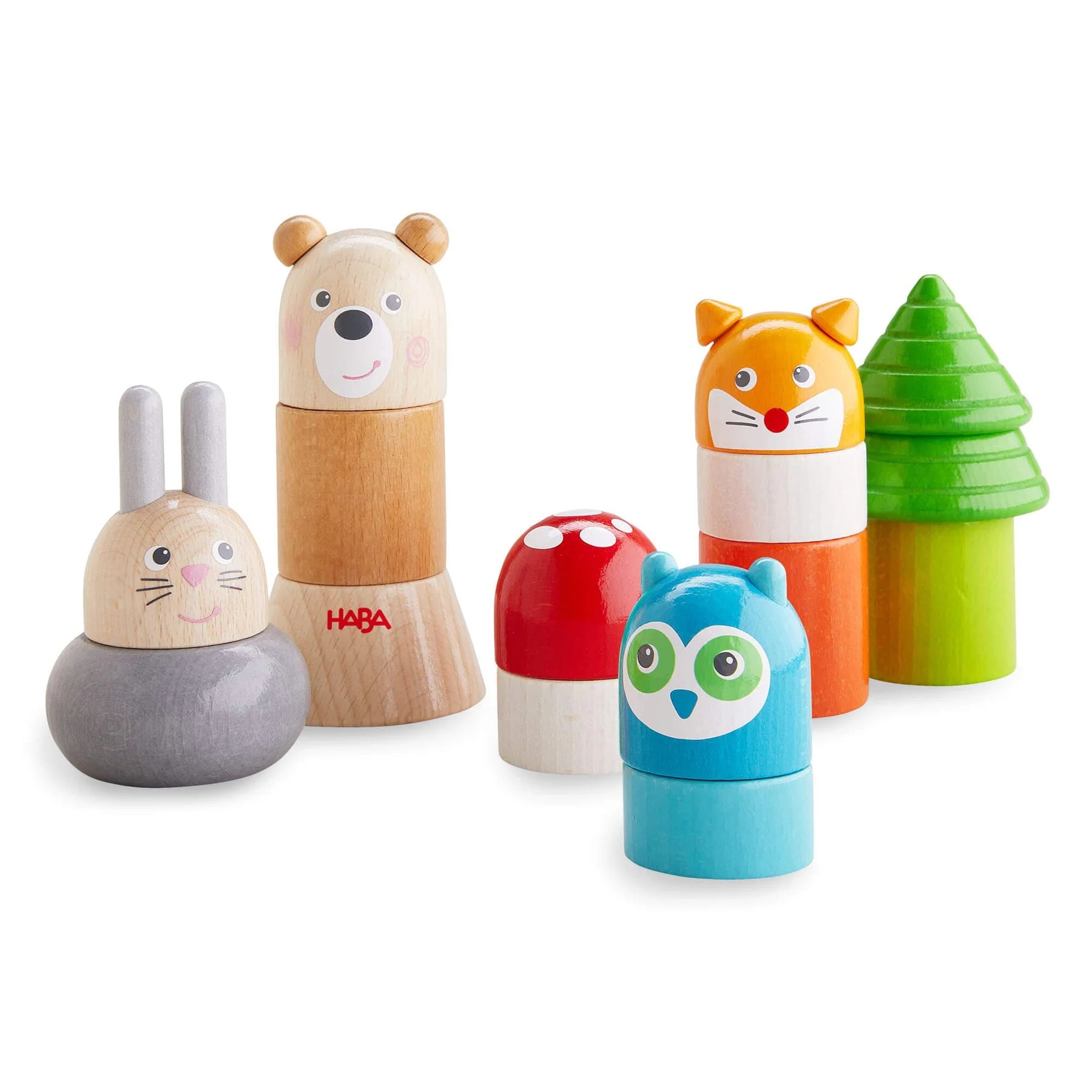 Hand - Turned Wooden Spinning Top with a Colorful Design for Classic AmusementForest Animals Wooden Stacking Toy Hand - Turned Wooden Spinning Top with a Colorful Design for Classic AmusementForest Animals Wooden Stacking Toy