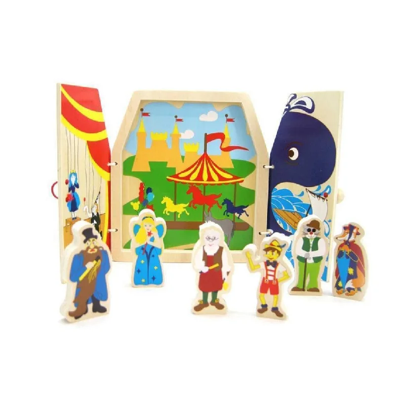 Rustic - Style Wooden Train Set with Tracks and Passenger Cars for Toddler EntertainmentStorytelling Pinocchio Rustic - Style Wooden Train Set with Tracks and Passenger Cars for Toddler EntertainmentStorytelling Pinocchio