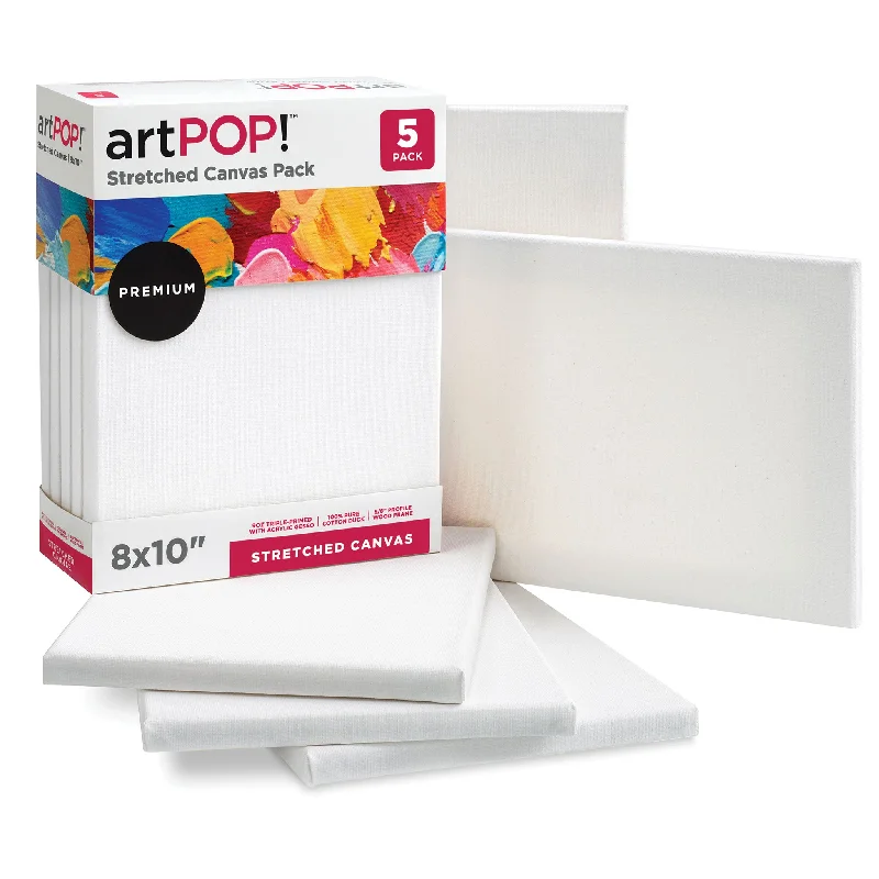 Natural Finish Wooden Picture Frames for Displaying Hand - Painted ArtworksStretched Canvas Pack - 8" x 10", Pkg of 5 Natural Finish Wooden Picture Frames for Displaying Hand - Painted ArtworksStretched Canvas Pack - 8" x 10", Pkg of 5