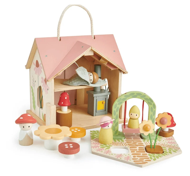 Sustainable Solid Wood Puzzle Set with 50 Pieces for Family Bonding and Brain TrainingTender Leaf Toys Merrywood Rosewood Cottage Sustainable Solid Wood Puzzle Set with 50 Pieces for Family Bonding and Brain TrainingTender Leaf Toys Merrywood Rosewood Cottage