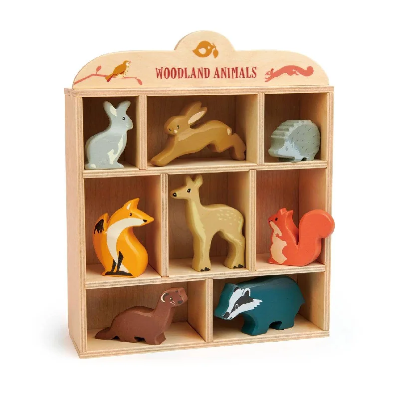 Hand - Turned Wooden Spinning Top with a Colorful Design for Classic AmusementWoodland Wooden Animals Set Hand - Turned Wooden Spinning Top with a Colorful Design for Classic AmusementWoodland Wooden Animals Set