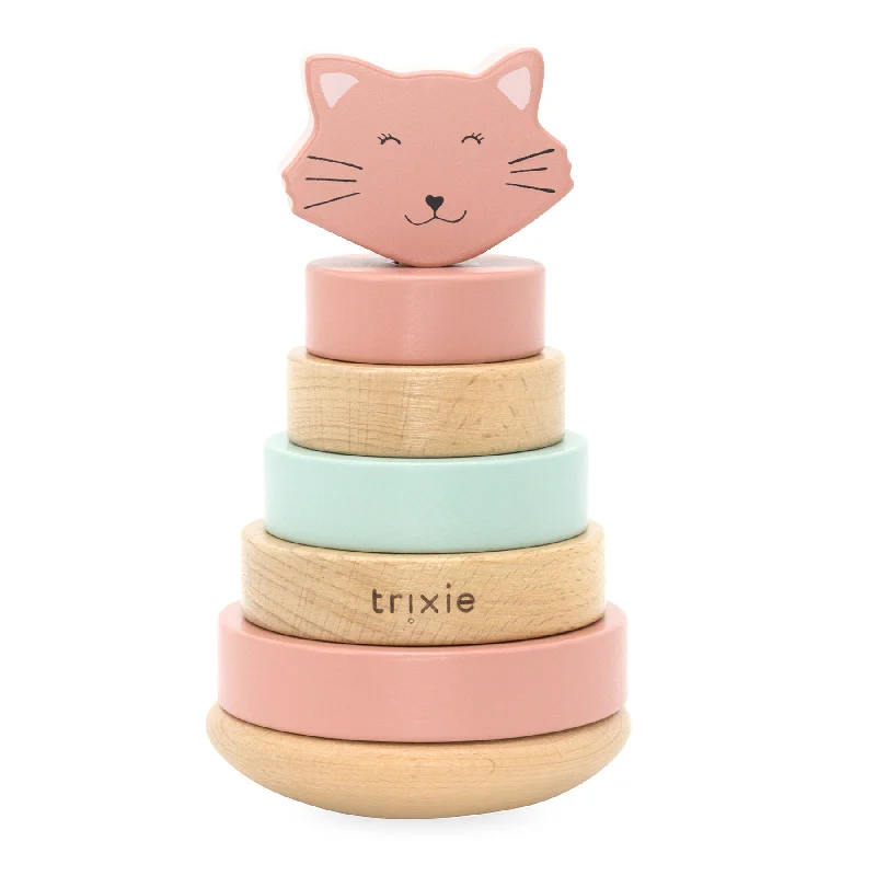 Hand - Painted Wooden Doll Set with Dresses and Accessories for Pretend PlaytimeTrixie Wooden Stacking toy - Mrs. Cat Hand - Painted Wooden Doll Set with Dresses and Accessories for Pretend PlaytimeTrixie Wooden Stacking toy - Mrs. Cat