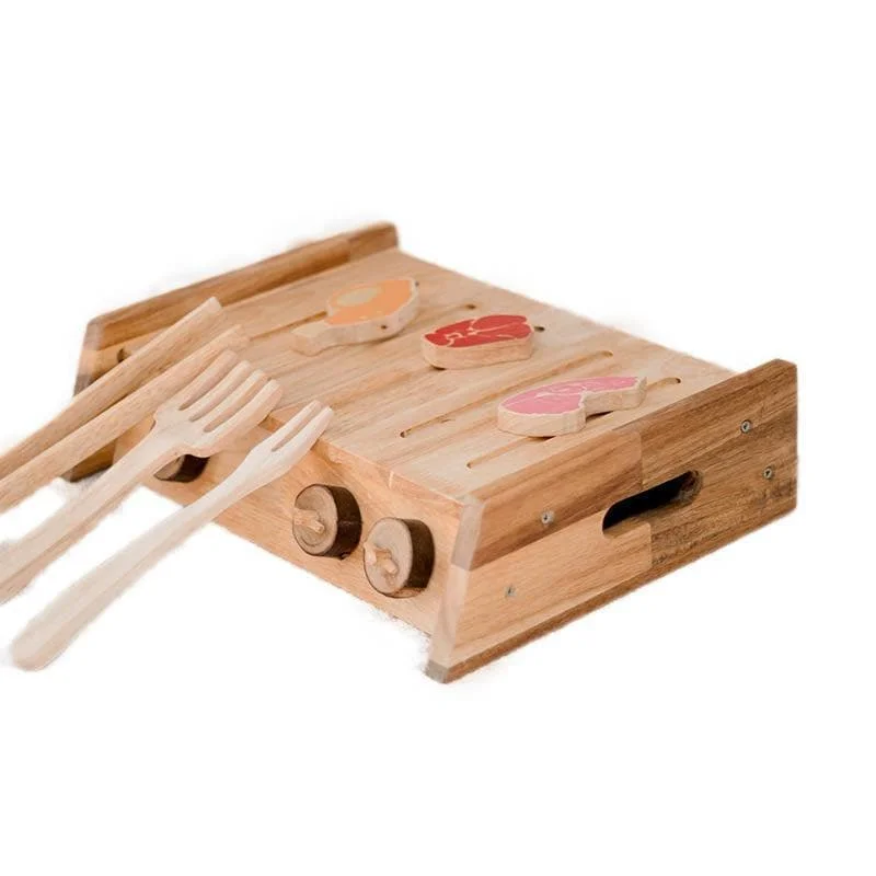 Solid Wood Stacking Cups with Different Sizes for Sensory Play and Motor SkillsWooden BBQ Solid Wood Stacking Cups with Different Sizes for Sensory Play and Motor SkillsWooden BBQ