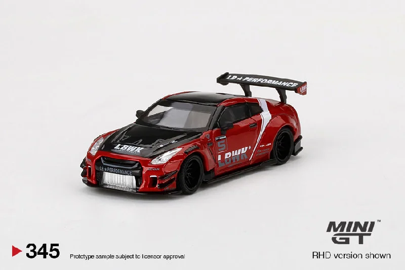 1/64 MINI GT LB WORKS Nissan GT-R R35 Type 2, Rear Wing ver 3 , Red, LB Work Livery 2.0 1/64 MINI GT LB WORKS Nissan GT-R R35 Type 2, Rear Wing ver 3 , Red, LB Work Livery 2.0