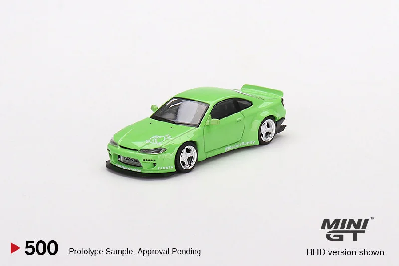 1/64 MINI GT Nissan Silvia (S15) Rocket Bunny Green RHD
