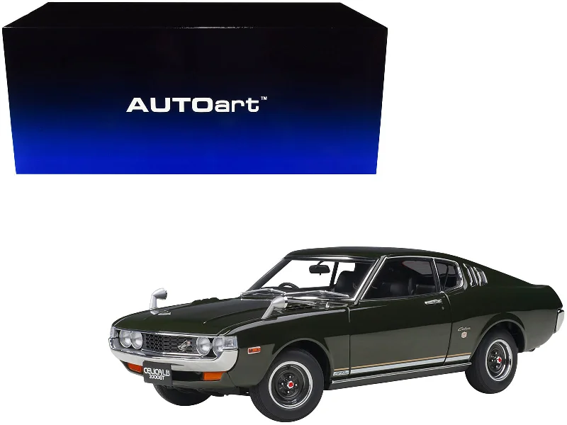1973 Toyota Celica Liftback 2000GT (RA25) RHD (Right Hand Drive) Moss Green 1/18 Model Car by Autoart 1973 Toyota Celica Liftback 2000GT (RA25) RHD (Right Hand Drive) Moss Green 1/18 Model Car by Autoart