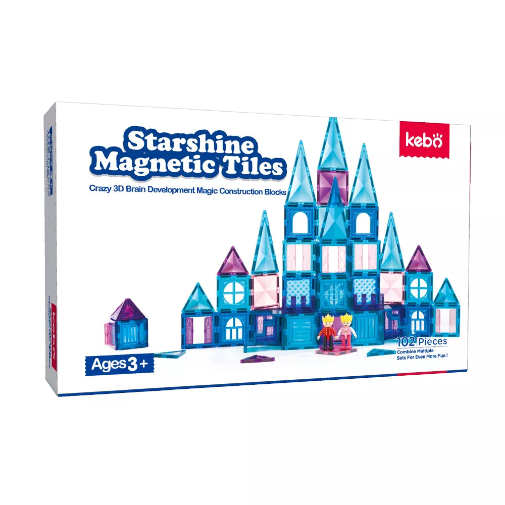 Natural Wood Educational Toys with a Construction and Engineering Play Set102 Pcs Princess Castle Magnetic Tiles Natural Wood Educational Toys with a Construction and Engineering Play Set102 Pcs Princess Castle Magnetic Tiles