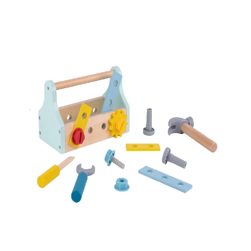 Natural Wood Early Learning Educational Toys for Toddlers' Cognitive DevelopmentTookyland Take-Along Tool Box Natural Wood Early Learning Educational Toys for Toddlers' Cognitive DevelopmentTookyland Take-Along Tool Box