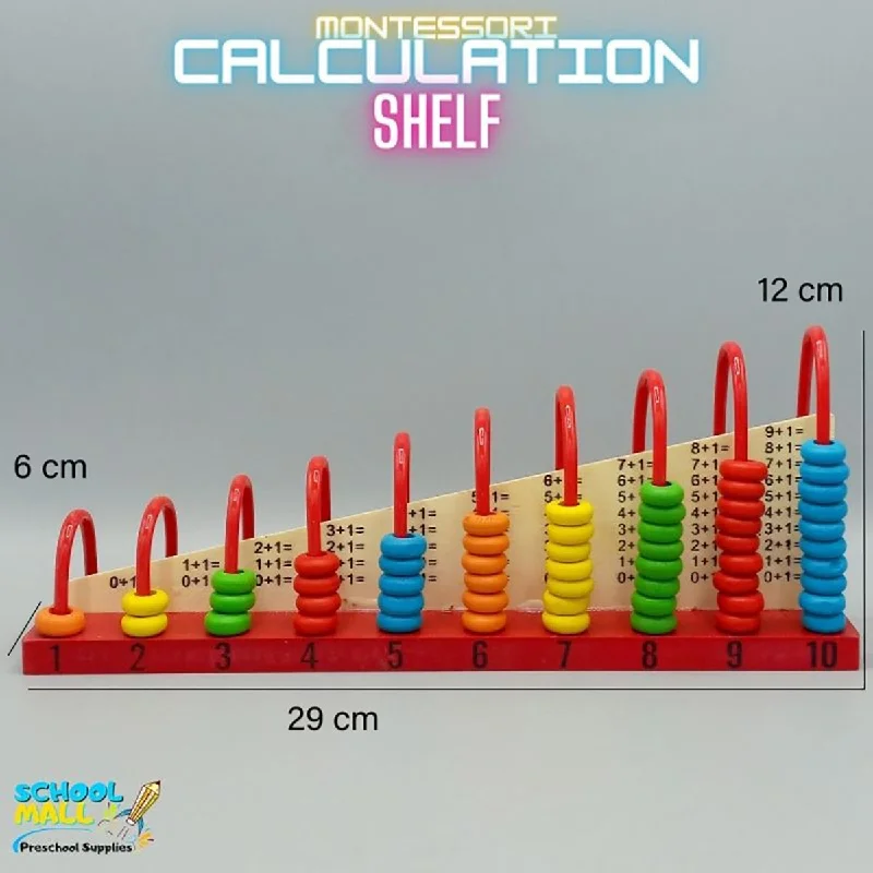 Hand - Sanded Wooden Educational Toys for Safe Exploration by PreschoolersCalculation Shelf Abacus for Math Skills Montessori Hand - Sanded Wooden Educational Toys for Safe Exploration by PreschoolersCalculation Shelf Abacus for Math Skills Montessori