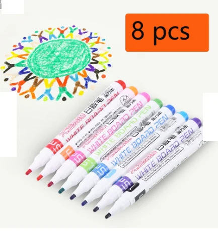 Large - Scale Solid Wood Educational Toys for Group Learning and CollaborationColourful/Colorful White Board Marker x 8 - 1.5 mm & 5 mm Large - Scale Solid Wood Educational Toys for Group Learning and CollaborationColourful/Colorful White Board Marker x 8 - 1.5 mm & 5 mm