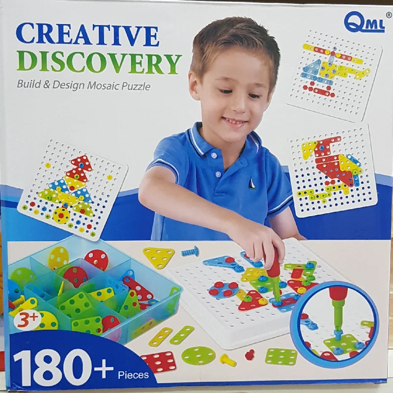 Natural Finish Wooden Educational Toys with a Music - Making Function for 3 - 5 Year OldsCreative Discovery Build And Design Mosiac Natural Finish Wooden Educational Toys with a Music - Making Function for 3 - 5 Year OldsCreative Discovery Build And Design Mosiac
