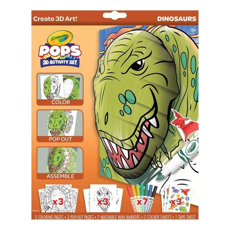 Natural Wood Educational Toys with a Construction and Engineering Play SetDinosaurs Pops 3D Activity Set Natural Wood Educational Toys with a Construction and Engineering Play SetDinosaurs Pops 3D Activity Set
