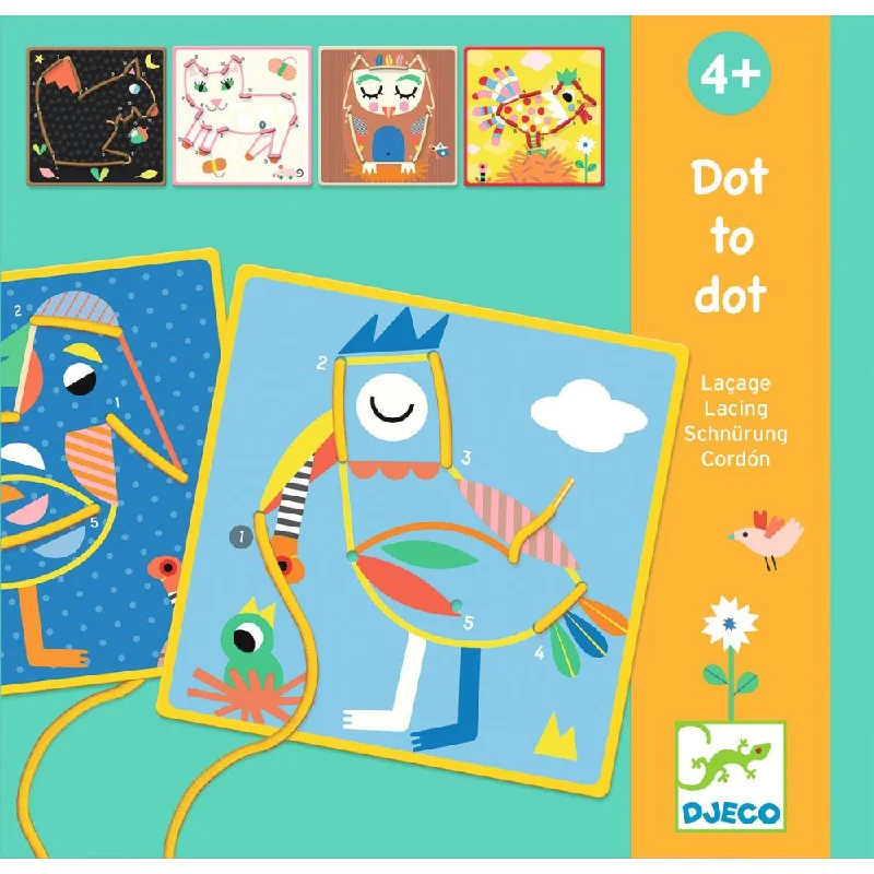 Hand - Painted Wooden Educational Toys in a Historical and Cultural ThemeDjeco Lacing Cards, Dot To Dot - learn numbers as you lace! 4 yrs + Hand - Painted Wooden Educational Toys in a Historical and Cultural ThemeDjeco Lacing Cards, Dot To Dot - learn numbers as you lace! 4 yrs +