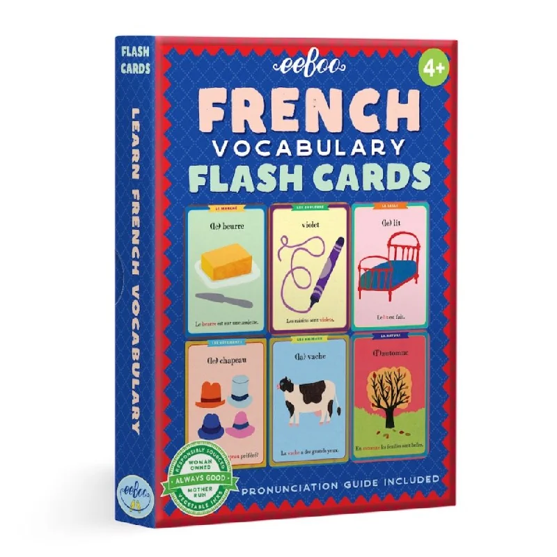 Large - Scale Solid Wood Educational Toys for Group Learning and CollaborationeeBoo French Vocabulary Flash Cards Large - Scale Solid Wood Educational Toys for Group Learning and CollaborationeeBoo French Vocabulary Flash Cards