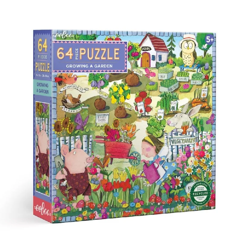 Eco - Friendly Solid Wood Educational Toys with Shape - Sorting Features for 1 - 3 Year OldseeBoo Growing a Garden - 64 Piece Puzzle Eco - Friendly Solid Wood Educational Toys with Shape - Sorting Features for 1 - 3 Year OldseeBoo Growing a Garden - 64 Piece Puzzle