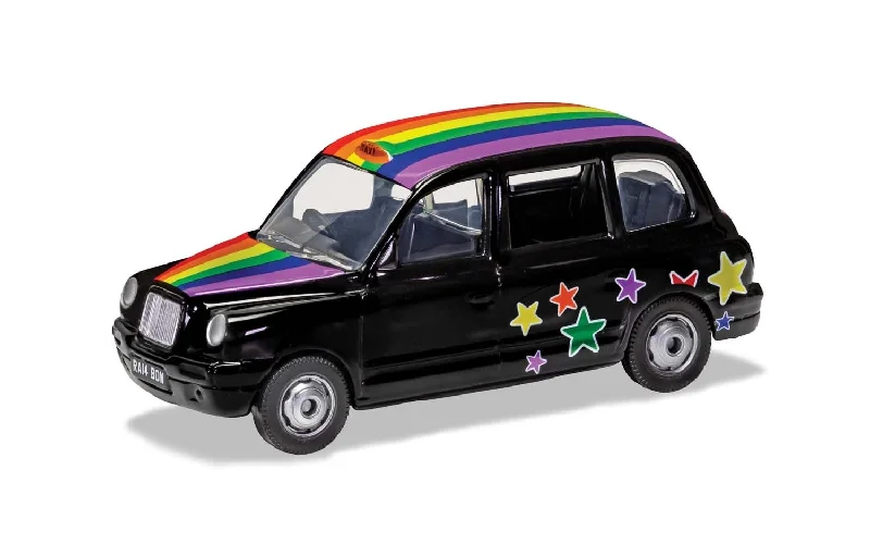 Kids' Plastic Pedal - Powered Tricycle with a Storage Basket and Safety FeaturesExpress Yourself Taxi Rainbow Kids' Plastic Pedal - Powered Tricycle with a Storage Basket and Safety FeaturesExpress Yourself Taxi Rainbow