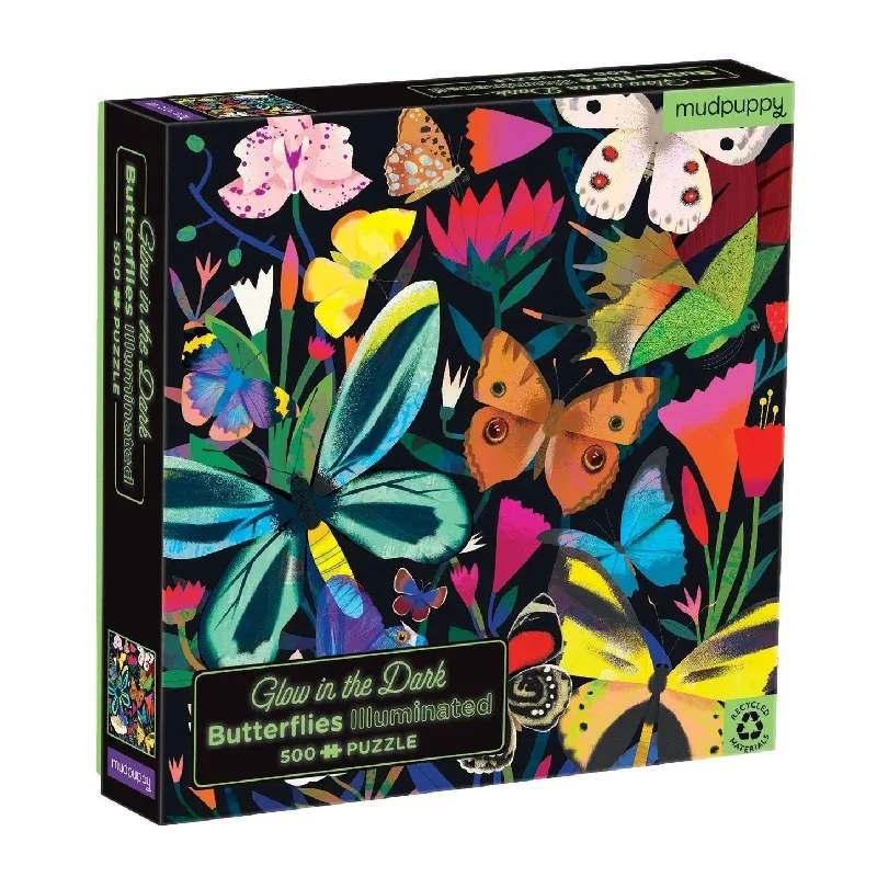 Solid Wood Educational Toys with a Science Experiment Theme for Young LearnersGlow In The Dark Butterflies Illuminated 500p Puzzle Solid Wood Educational Toys with a Science Experiment Theme for Young LearnersGlow In The Dark Butterflies Illuminated 500p Puzzle