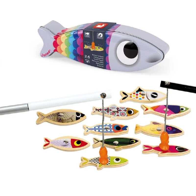 Hand - Painted Wooden Educational Toys in a Historical and Cultural ThemeJanod Sardines Fishing Game Hand - Painted Wooden Educational Toys in a Historical and Cultural ThemeJanod Sardines Fishing Game