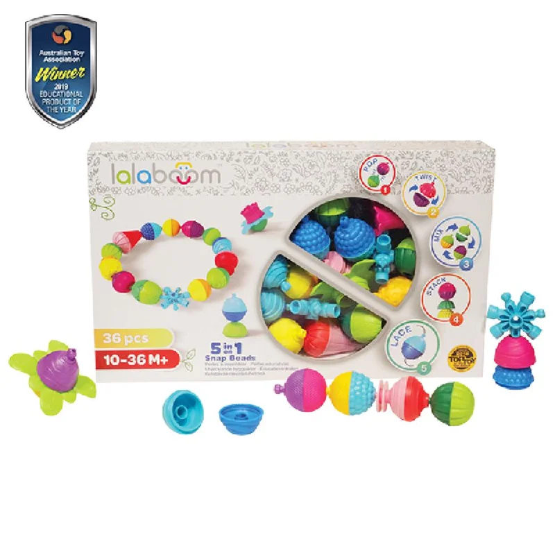 Hand - Painted Wooden Educational Toys in a Historical and Cultural ThemeLalaboom Snap Beads Hand - Painted Wooden Educational Toys in a Historical and Cultural ThemeLalaboom Snap Beads