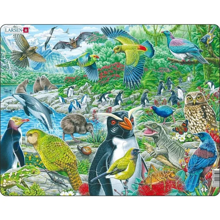 Hand - Made Wooden Educational Toys with a Space - Exploration SimulationLarsen Maxi Puzzle NZ Wildlife 53pc Hand - Made Wooden Educational Toys with a Space - Exploration SimulationLarsen Maxi Puzzle NZ Wildlife 53pc