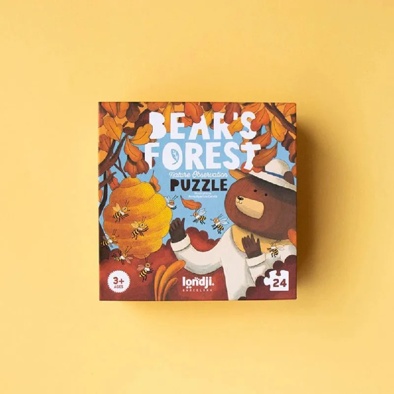 Sustainable Wooden Educational Toys with Counting and Number Recognition ElementsLondji Observation Puzzle - Bear's Forest Sustainable Wooden Educational Toys with Counting and Number Recognition ElementsLondji Observation Puzzle - Bear's Forest