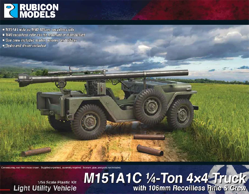 M151A1C with 106mm Recoilless Rifle- 3 Piece Special