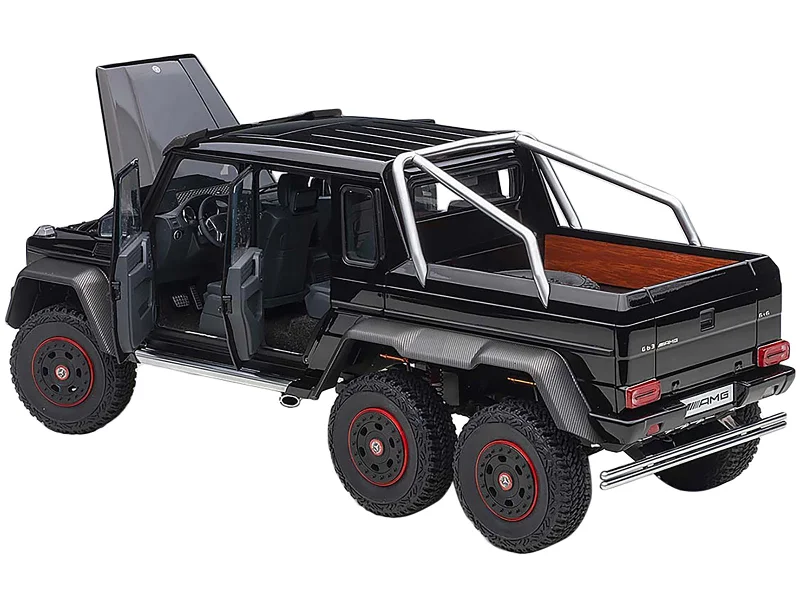 Mercedes Benz G63 AMG 6x6 Gloss Black with Carbon Accents 1/18 Model Car by Autoart Mercedes Benz G63 AMG 6x6 Gloss Black with Carbon Accents 1/18 Model Car by Autoart