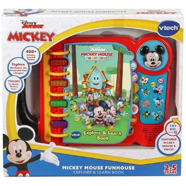 Sustainable Wooden Educational Toys with Counting and Number Recognition ElementsMickey Mouse Funhouse Explore & Learn Book Sustainable Wooden Educational Toys with Counting and Number Recognition ElementsMickey Mouse Funhouse Explore & Learn Book