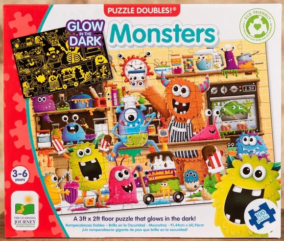 Solid Wood Educational Toys with a Math - Problem - Solving ChallengeMonsters Floor Puzzle Glow in Dark Solid Wood Educational Toys with a Math - Problem - Solving ChallengeMonsters Floor Puzzle Glow in Dark