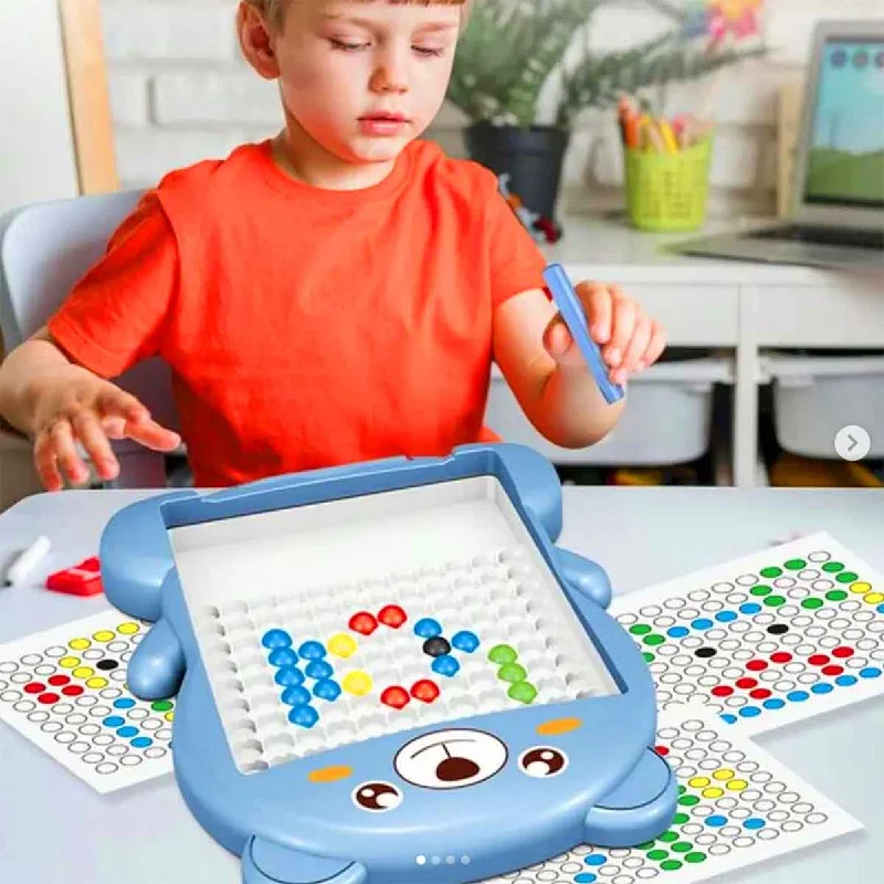 Sustainable Wooden Educational Toys with Counting and Number Recognition ElementsMontessori Magnetic Dots Board Lovely Bear Doodle Board Sustainable Wooden Educational Toys with Counting and Number Recognition ElementsMontessori Magnetic Dots Board Lovely Bear Doodle Board