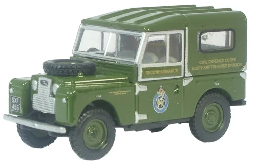 Oxford Diecast Land Rover Series I 88'' Hard Top Civil Defence OD76LAN188001