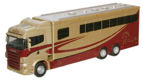 Oxford Diecast Scania 420 Highline Horsebox Metallic OD76SHL01HB