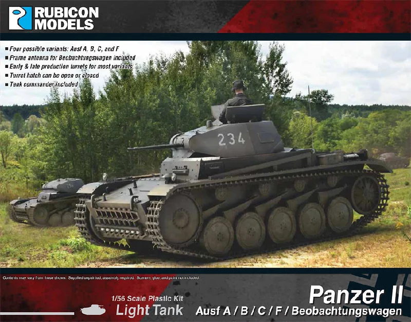 Panzer II Ausf A / B / C / F / Beobachtungswagen Light Tank- 3 Piece Special