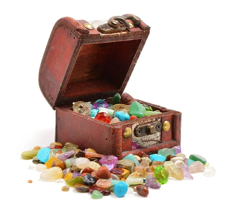 Eco - Friendly Solid Wood Educational Toys with Shape - Sorting Features for 1 - 3 Year OldsPirate Treasure Chest with Gems Eco - Friendly Solid Wood Educational Toys with Shape - Sorting Features for 1 - 3 Year OldsPirate Treasure Chest with Gems