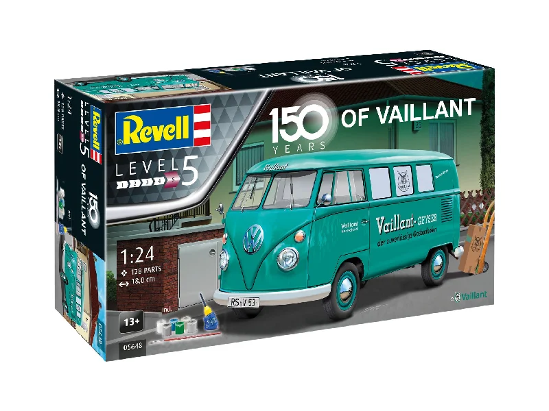 Radio - Controlled Drift Car with Adjustable Suspension and High - Grip TiresRevell 05648 1:24 Gift Set VW T1 Bus '150th Vaillant Anniversary' Radio - Controlled Drift Car with Adjustable Suspension and High - Grip TiresRevell 05648 1:24 Gift Set VW T1 Bus '150th Vaillant Anniversary'