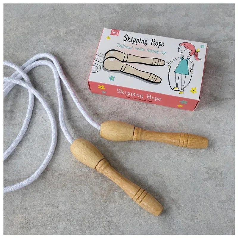 Hand - Sanded Wooden Educational Toys for Safe Exploration by PreschoolersRex London Traditional Wooden Skipping Rope Hand - Sanded Wooden Educational Toys for Safe Exploration by PreschoolersRex London Traditional Wooden Skipping Rope