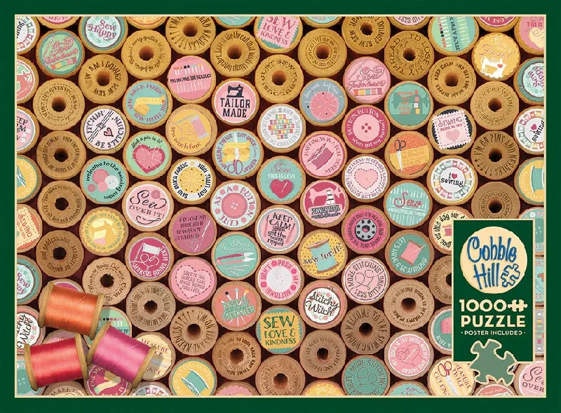 Natural Wood Early Learning Educational Toys for Toddlers' Cognitive DevelopmentSew Happy 1000 Piece Puzzle Natural Wood Early Learning Educational Toys for Toddlers' Cognitive DevelopmentSew Happy 1000 Piece Puzzle