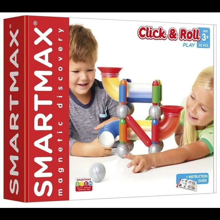 Hand - Sanded Wooden Educational Toys for Safe Exploration by PreschoolersSmartMax Click & Roll 30pc Set Hand - Sanded Wooden Educational Toys for Safe Exploration by PreschoolersSmartMax Click & Roll 30pc Set
