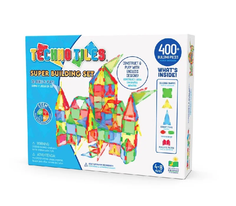 Large - Scale Solid Wood Educational Toys for Group Learning and CollaborationTechno Tiles Super 400 piece Building Set Large - Scale Solid Wood Educational Toys for Group Learning and CollaborationTechno Tiles Super 400 piece Building Set