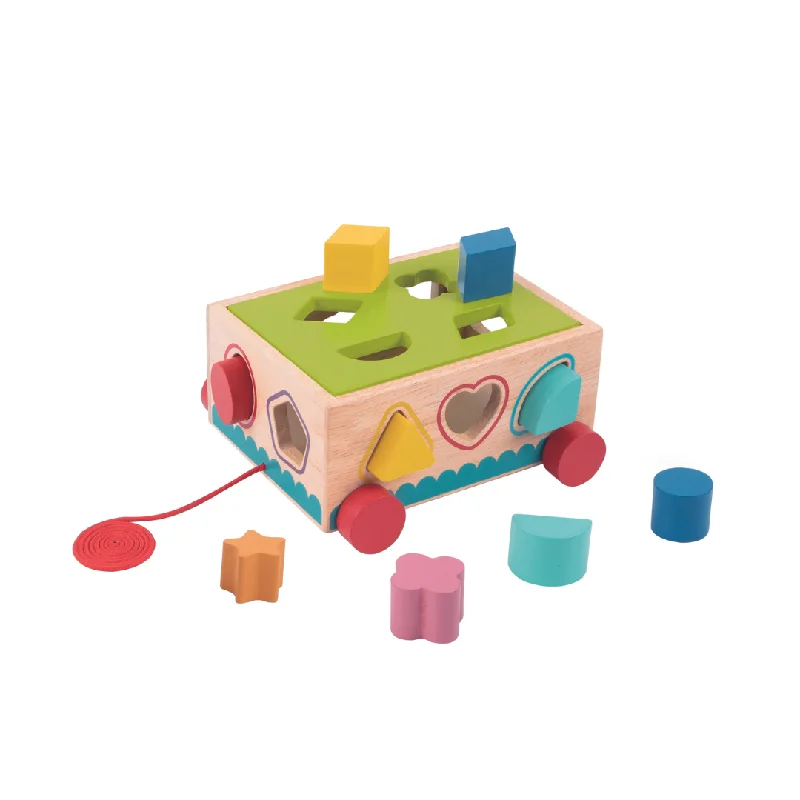 Eco - Friendly Wooden Educational Toys with a Gardening and Plant - Growing KitTooky Toy Shape Sorter Cart Pull Along Eco - Friendly Wooden Educational Toys with a Gardening and Plant - Growing KitTooky Toy Shape Sorter Cart Pull Along