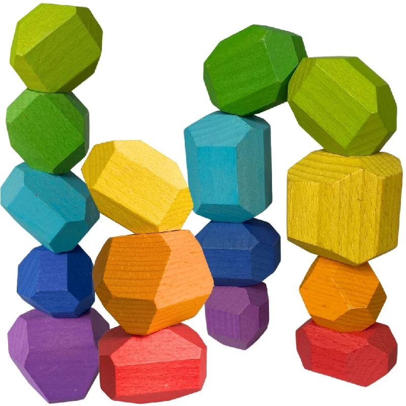 Natural Finish Wooden Educational Toys with a Music - Making Function for 3 - 5 Year OldsWOODEN BALANCING ROCKS Natural Finish Wooden Educational Toys with a Music - Making Function for 3 - 5 Year OldsWOODEN BALANCING ROCKS