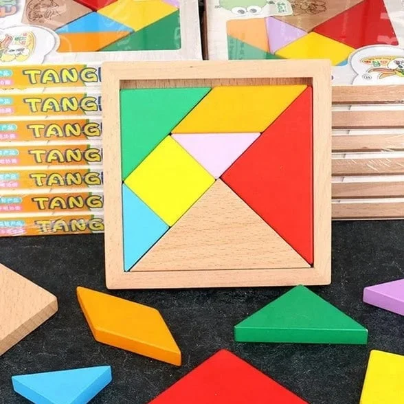 Solid Wood Educational Toys with a Science Experiment Theme for Young LearnersWooden Tangram Shape Puzzle Solid Wood Educational Toys with a Science Experiment Theme for Young LearnersWooden Tangram Shape Puzzle