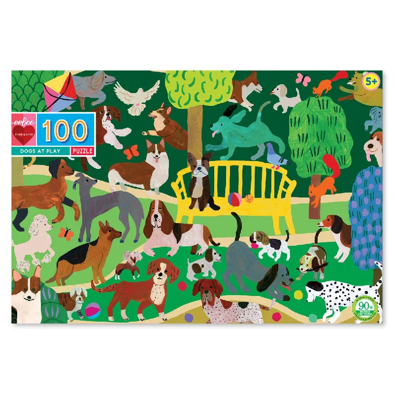 Glow - in - the - Dark Wooden Puzzles of Starry Sky for Nighttime Amusement100 Piece Dogs at Play Puzzle by Eeboo Glow - in - the - Dark Wooden Puzzles of Starry Sky for Nighttime Amusement100 Piece Dogs at Play Puzzle by Eeboo