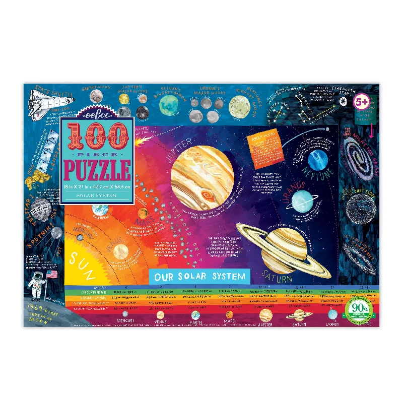 Magnetic Wooden Puzzles with Educational Math Symbols for School - Age Children100 Piece Solar System Puzzle by Eeboo Magnetic Wooden Puzzles with Educational Math Symbols for School - Age Children100 Piece Solar System Puzzle by Eeboo